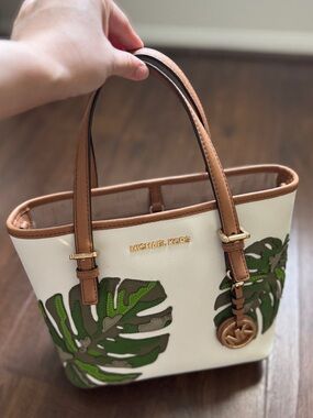 (Like New) Michael Kors Palm Leaves Monstera Tote (small) Limited Edition-Rare